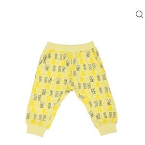 Moschino Yellow Kids Sweatpants